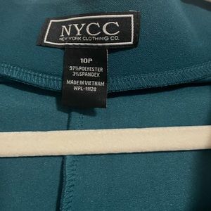 Teal women’s pants suit
